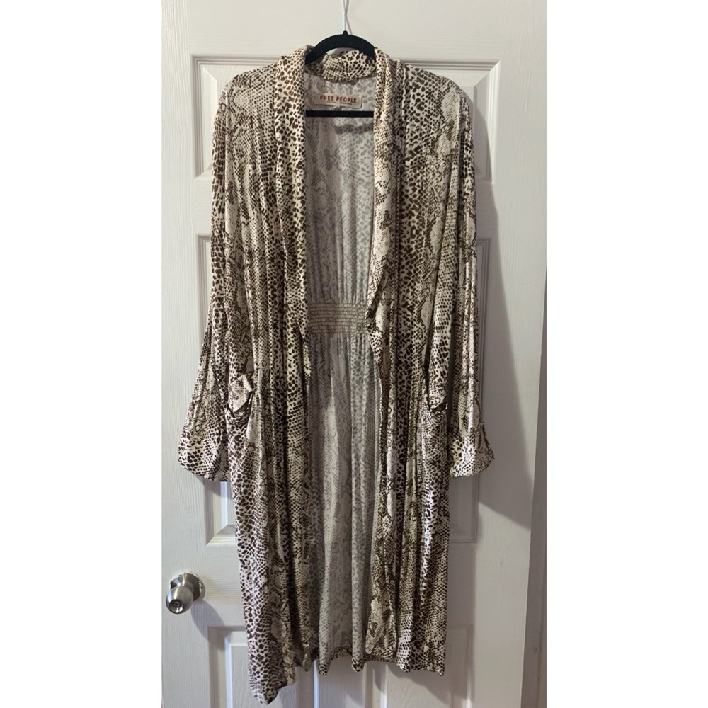 Free People Wild Nights Duster in Snake print - Picture 2 of 7